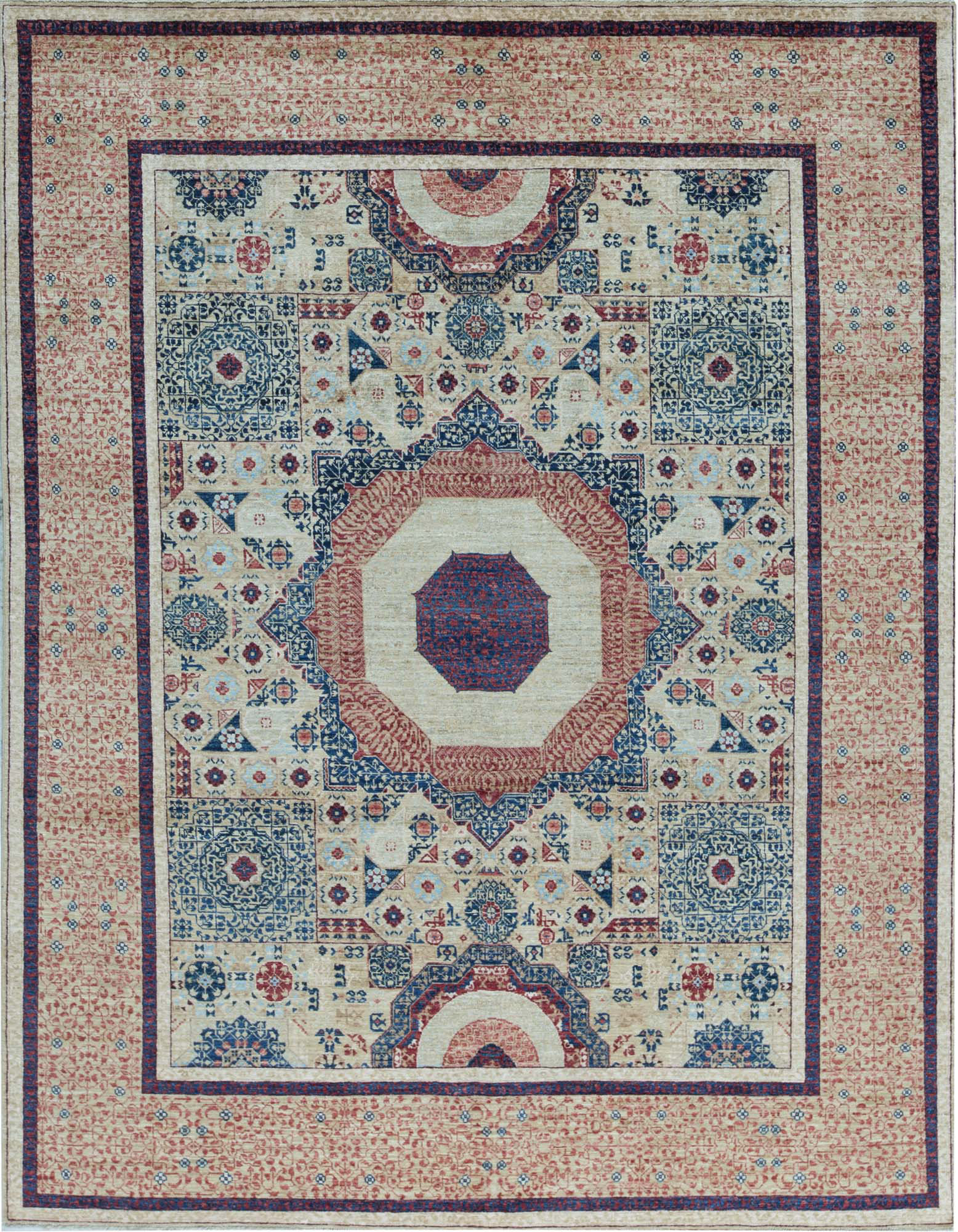Bokara Rug Co., Inc. Aryana HandKnotted HighQuality Blue/Red/Beige