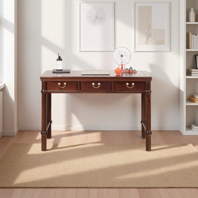 Solid wood minimalist elm desk