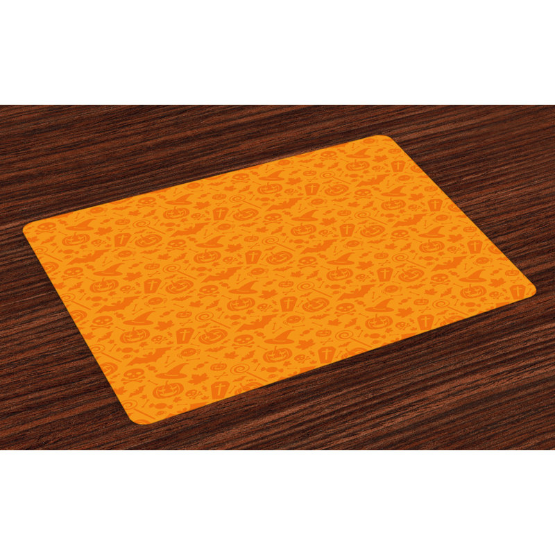 Kandy Halloween Pumpkin Skull Placemat