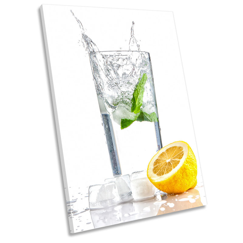 Mojito Cocktail Drink Kitchen Picture White - Wrapped Canvas Art Prints, 121.9cm H x 81.3cm W x 4cm D