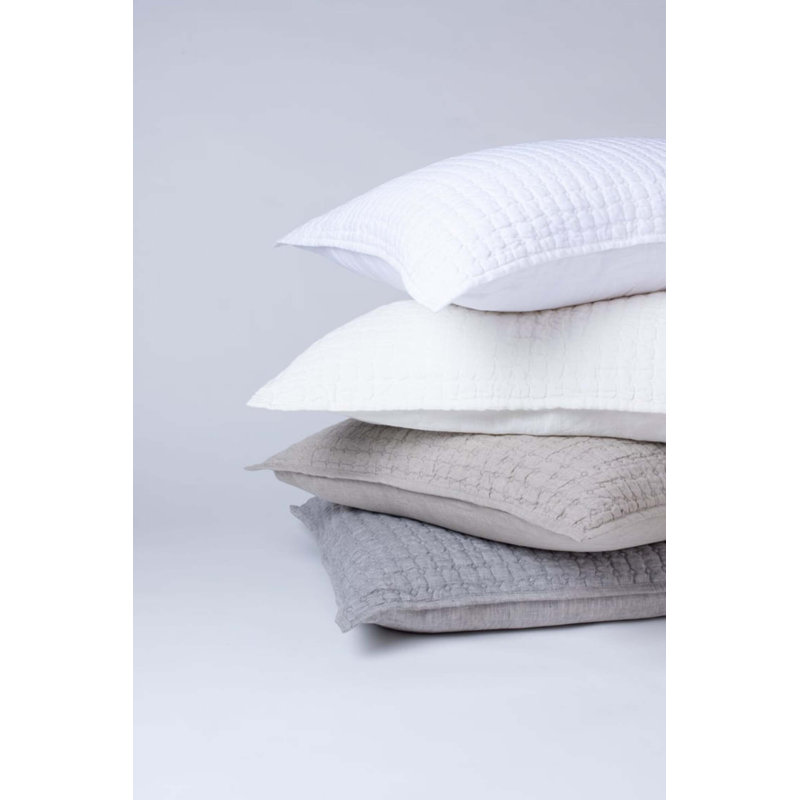 Taie décorative en coton Bohannon - très grand, Très grand, Blanc