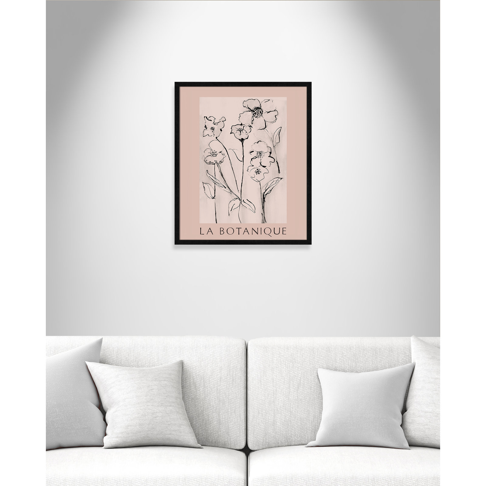 Riya "La Botanique" Print by Susan Jill, Black Single Picture Frame, No, 25.5" H x 21.5" W x 0.75" D