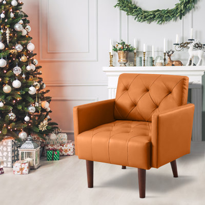 Faux Leather Armchair