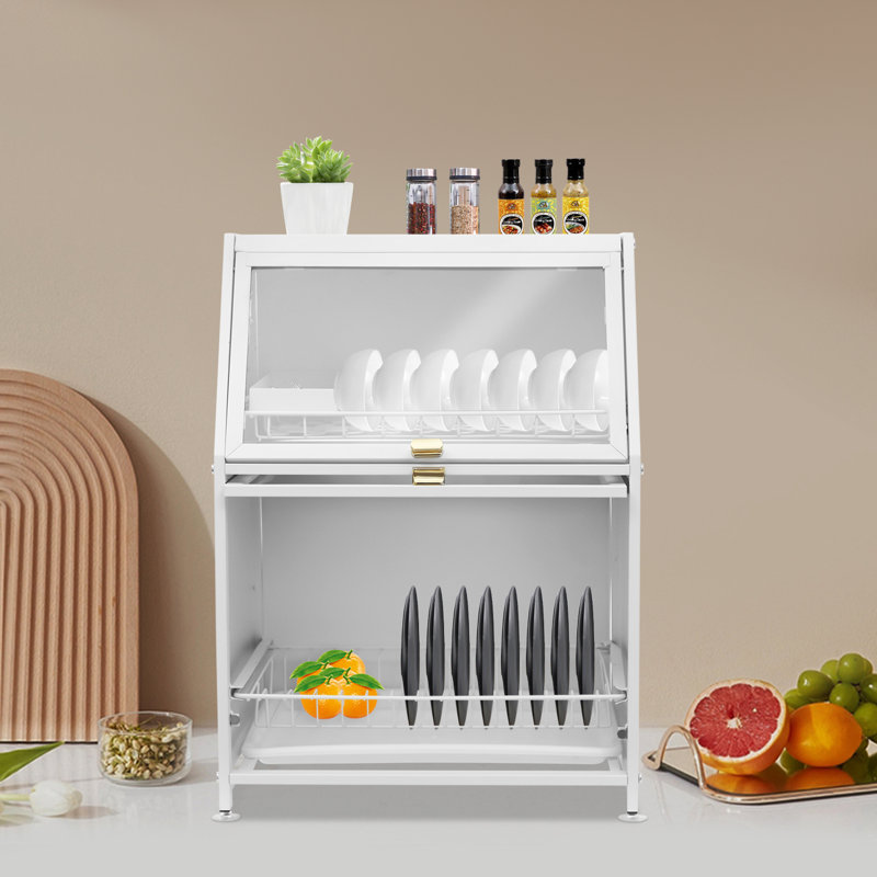 15.75*11.81*22.05In 2-Tier Dish Drying Rack, White