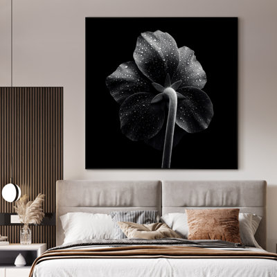 Extra Large Wall Art Fabric Print - Flower Modern Floral Botanical Artwork Artwork Decor for Living Room or Bedroom - "Frame Assembly Required (Unfinished Frame)"