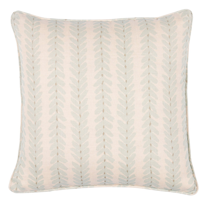 Schumacher x Veere Grenney Woodperry Pillow, Aqua, 20" x 20"