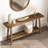 Solid Reclaimed Wood Console Table with Shelf-1486195521