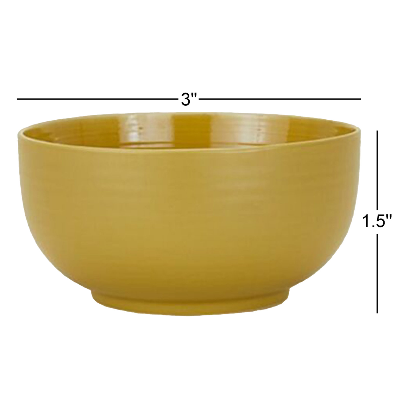 Frej Stoneware Dessert Bowl, Mustard