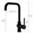 Matte Black Kitchen Sink Tap Single Handle 1 Hole For Commercial Bathrooms Brushed Nickel Faucet Bathroom Sinks
