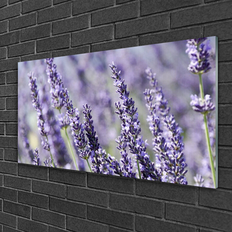 Glass Print Wall Art 100X50cm Image Printed On Glass Decorative Wall Picture Behind Toughened / Tempered Safety Real Glass For Kitchen & Living Room Theme: Flowers Floral