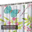 Rideau de douche imperméable à motif floral à motif floral tropical avec 12 crochets-1973487992