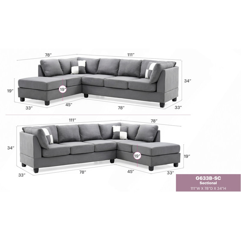 Canapé modulaire, modulaire Glory Furniture
