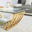 Table basse simple avec plateau en verre
