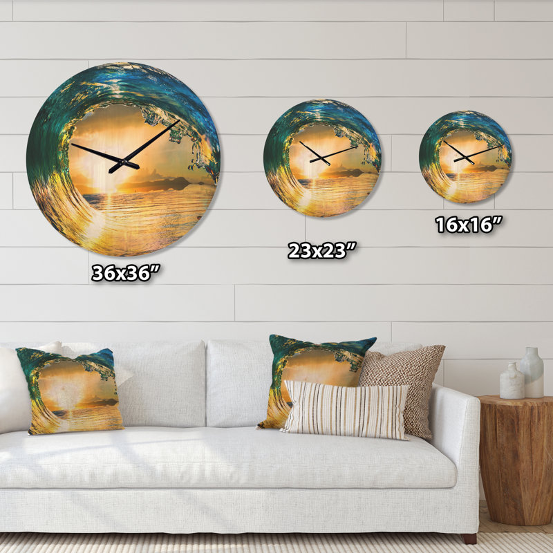 Horloge murale Ocean Waves Falling Down II, Petit