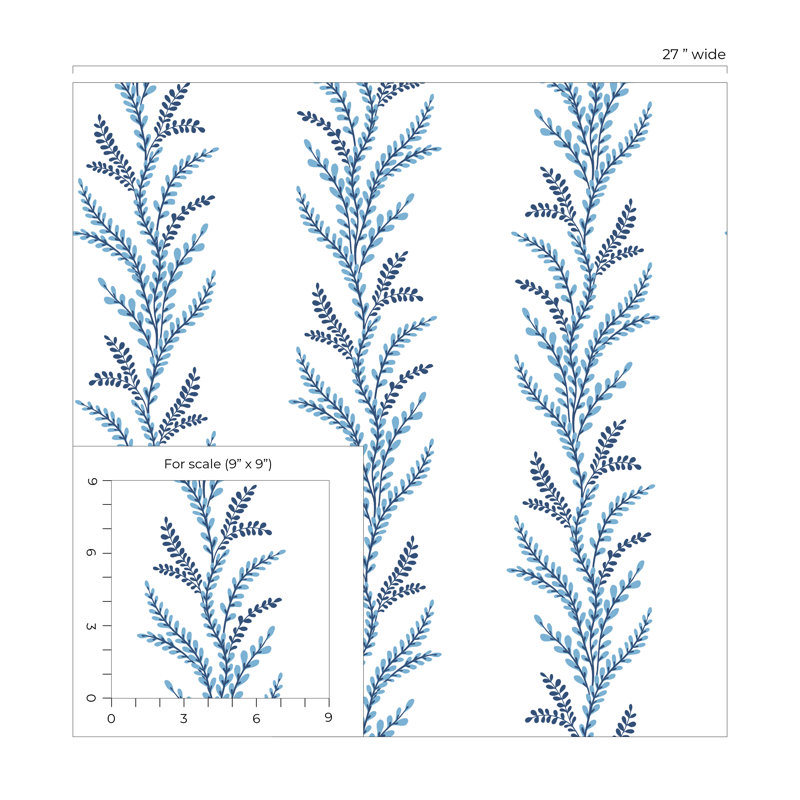 Addleigh Floral Roll, Blue/Navy/White