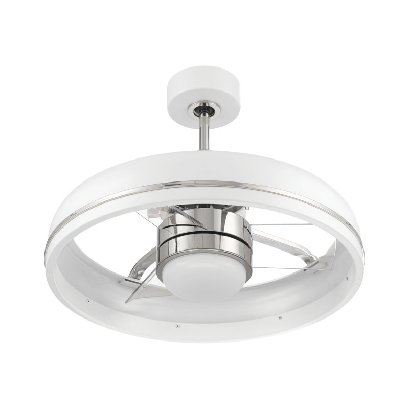 Fandelier Taylor 18 "sans Wi-Fi, Nickel poli / blanc