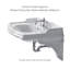 Grand lavabo mural traditionnel 40 "avec support ovale intégré et supports en céramique Whitehaus-91992132