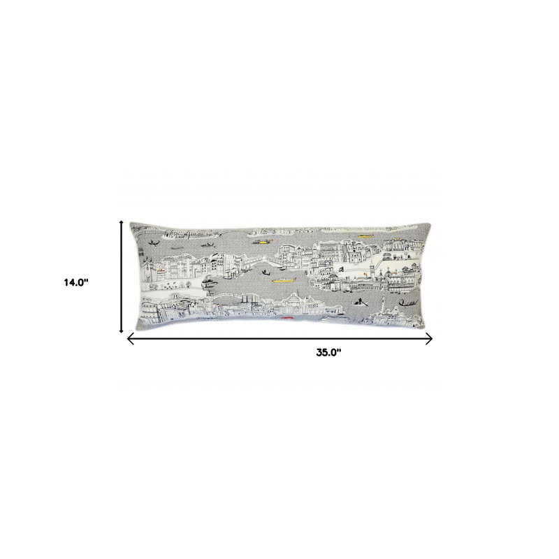 Coussin lombaire blanc Venice, Crème