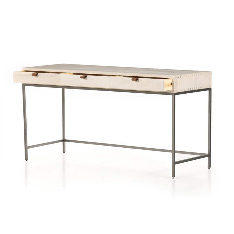 Trey Solid Wood Executive Desk, Dove Poplar