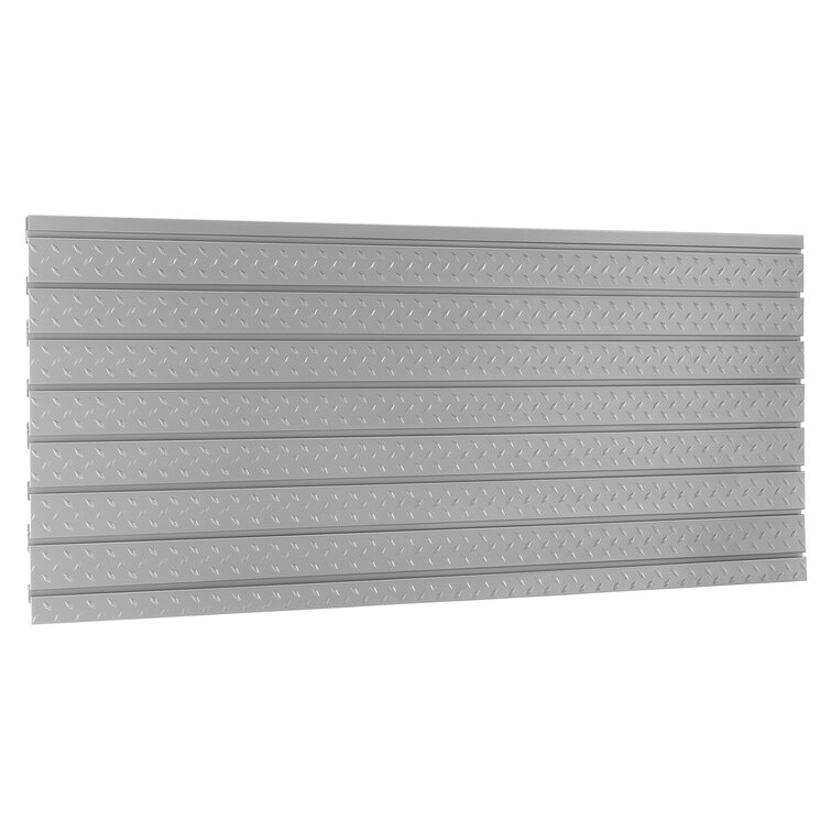 Garage Trash Can - Diamond Plate Aluminum