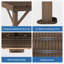 Pergola murale de terrasse avec toit en acier galvanisé incliné-123258210-123258211