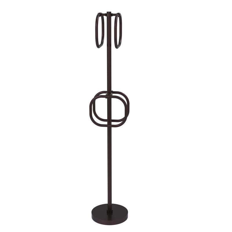 Porte-serviettes sur pied Gober, Bronze antique