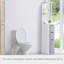 Armoire de rangement pour salle de bain de 54 po de hauteur, tour à linge autoportante avec tablette à 2 niveaux et tiroirs, organisateur de plancher étroit, blanc