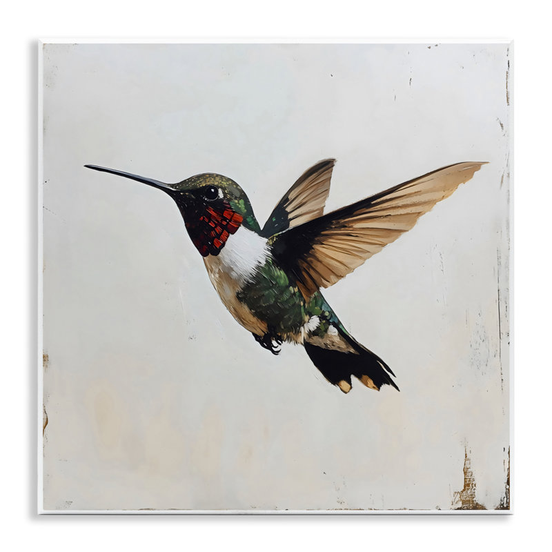 Hummingbird over Distressed Rustic Wall Plaque, design by Creative Studio
