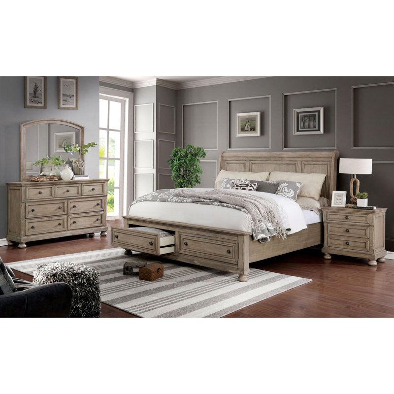Ikko 3-Piece Bedroom Set, Queen, 3 Pcs: Bed, 2 Nightstands
