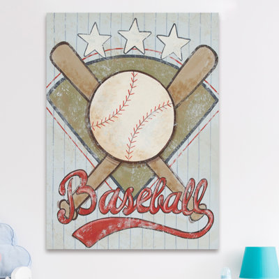 "Baseball Stars" par Reesa Qualia, reproduction sur toile tendue