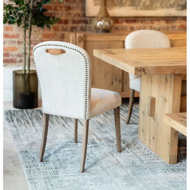 Rhett 85" Dining Table In Distressed Oak