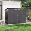 Outdoor Galvanized Steel Storage Shed with Dual Doors-124655396