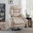 Beige Finish Faux Leather Power Motion Recliner by  for Home Relaxation with Lift, Heating and Massage