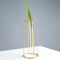VASE tube de tube à essai en fer forgé verre transparent suspendus vases de  fleurs terrarium c Da24232 - Cdiscount Maison