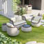 Korwin Wicker 4 - Person Patio Conversation Set with Cushions