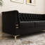 Mid-Century Modern Luxury 3-Velvet Black 2pc, Comfort and Elegance, Kd For Living Room