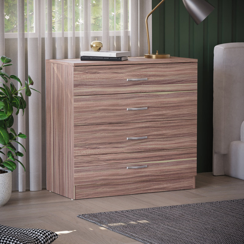 Maybery 4 Drawer Chest, Walnut