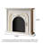 47.24"Modern Minimalist White Fireplace Mantel
