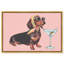 "Martini Doxie", reproduction d'art acrylique encadrée par Art Remedy, cadre blanc, 54 x 36-1770670451-1770670455