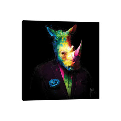 Oncle Rhino by Patrice Murciano - Wrapped Canvas Gallery-Wrapped Canvas Giclée
