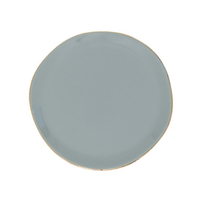 Assiette décorative Daiquiri en gris, H 0,4 po x l 6,75 po x P 6,75 po