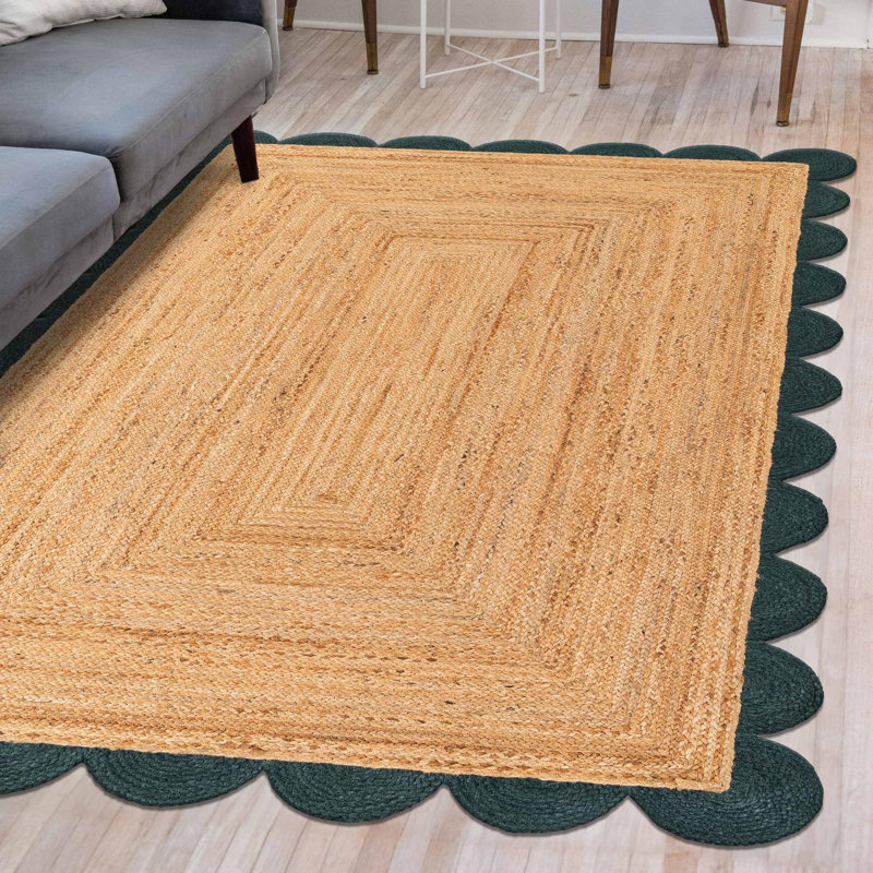 Cosner Hand Braided Area Rug, Rectangle 3'1" x 5'1"