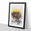 Yellow Sunrise over the Forest - Picture Frame Graphic Art Print-56924658-56924665