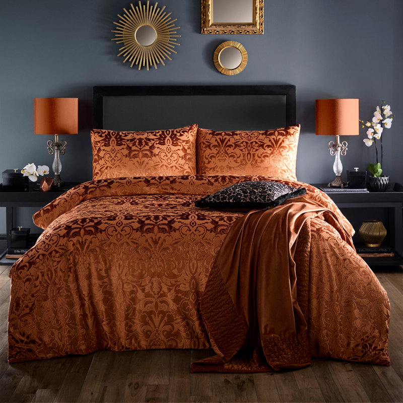 Laurence Llewelyn-Bowen Firenza Duvet Cover Set Spice, King Duvet Cover + 2 Standard Pillowcases
