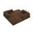 Upholstered Compression Brown Corduroy Convertible Sleeper Sofa Bed - Foldable Floor Couch With No Assembly (Set of 2)-433798638-419762751