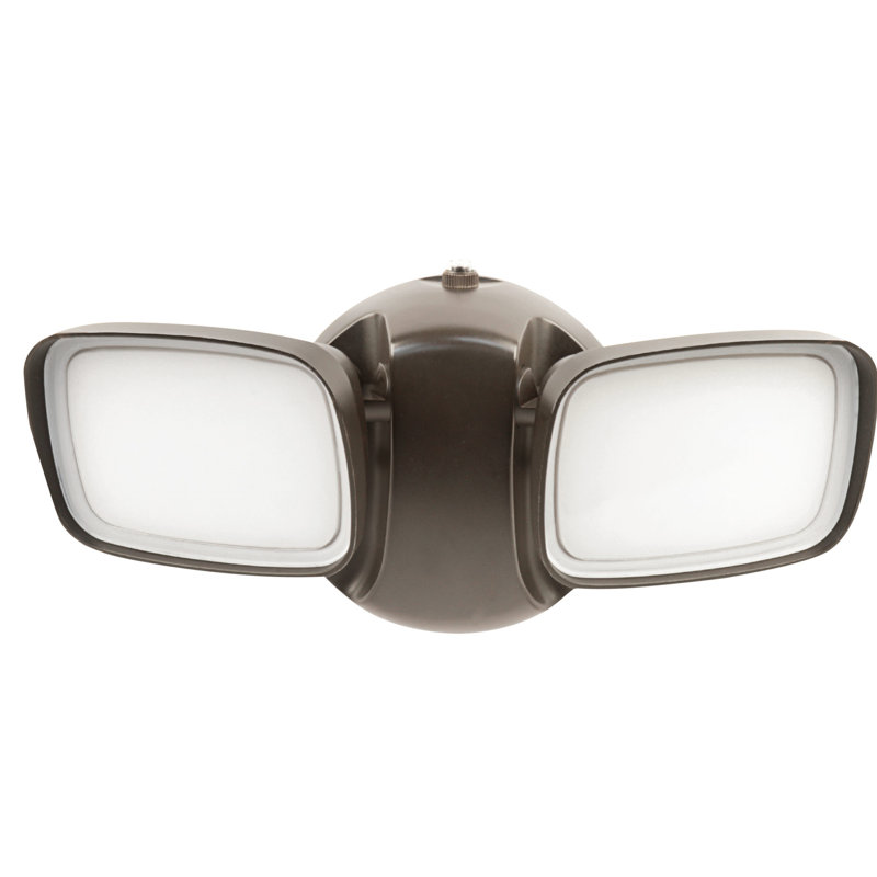 Dual Head Bronze LED Dusk to Dawn Security Flood Light