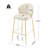 Kira Indoor Upholstered Bar Stool, Beige Fabric With Metal Frame, Set Of 2