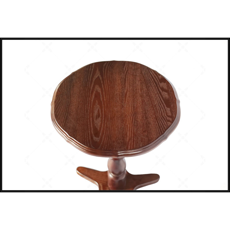 Petite table de bout ronde 15,75 pouces, Noyer brun