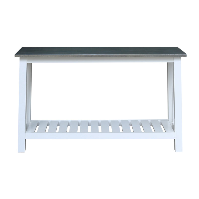 Khylia 50'' Solid Wood Console Table, Heather Grey