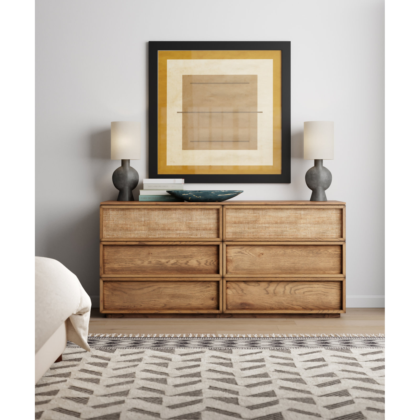 Amarillo Alberto by Oliver Gal, 14" H x 14" W x 0.5" D, Black